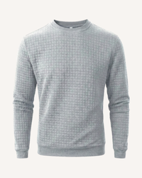 Herrenpullover Gofré-Strick mit Rundhals, langarm – Loris