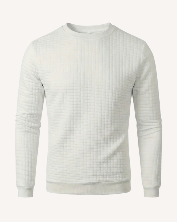 Herrenpullover Gofré-Strick mit Rundhals, langarm – Loris