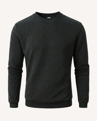 Herrenpullover Gofré-Strick mit Rundhals, langarm – Loris