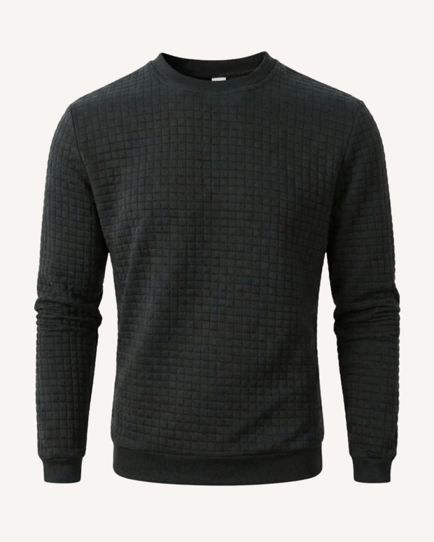 Herrenpullover Gofré-Strick mit Rundhals, langarm – Loris