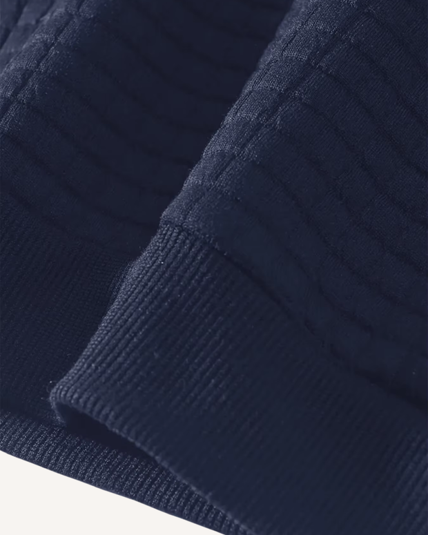 Herrenpullover Gofré-Strick mit Rundhals, langarm – Loris