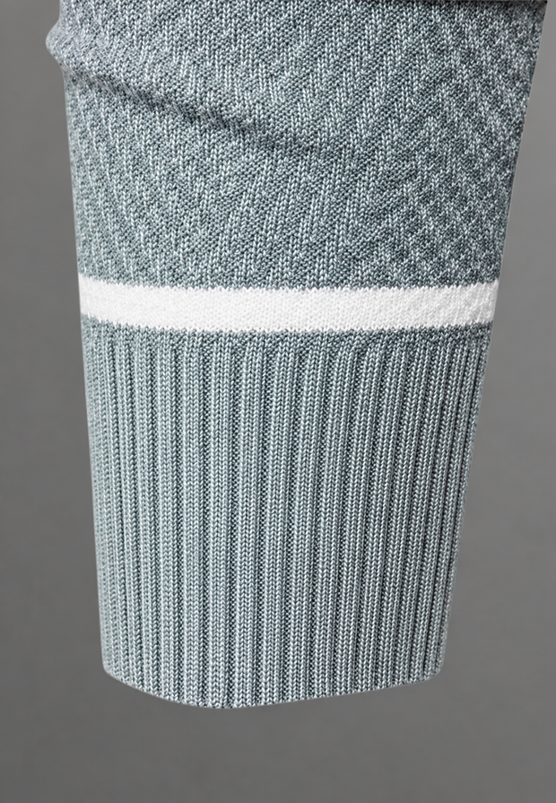 Herrenpullover gestreift mit Rundhals & Struktur-Strick – Tobias