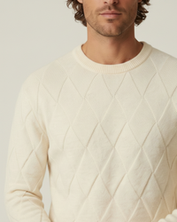 Herrenpullover mit geprägten Rauten & Rundhals – Adriel
