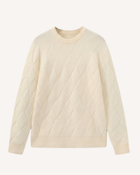 Herrenpullover mit geprägten Rauten & Rundhals – Adriel
