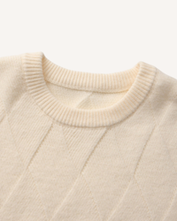 Herrenpullover mit geprägten Rauten & Rundhals – Adriel