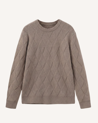 Herrenpullover mit geprägten Rauten & Rundhals – Adriel