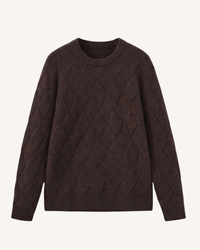 Herrenpullover mit geprägten Rauten & Rundhals – Adriel