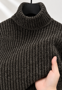 Herren Rollkragenpullover Rippstrick mit Struktur – Nereo