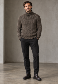Herren Rollkragenpullover Rippstrick mit Struktur – Nereo