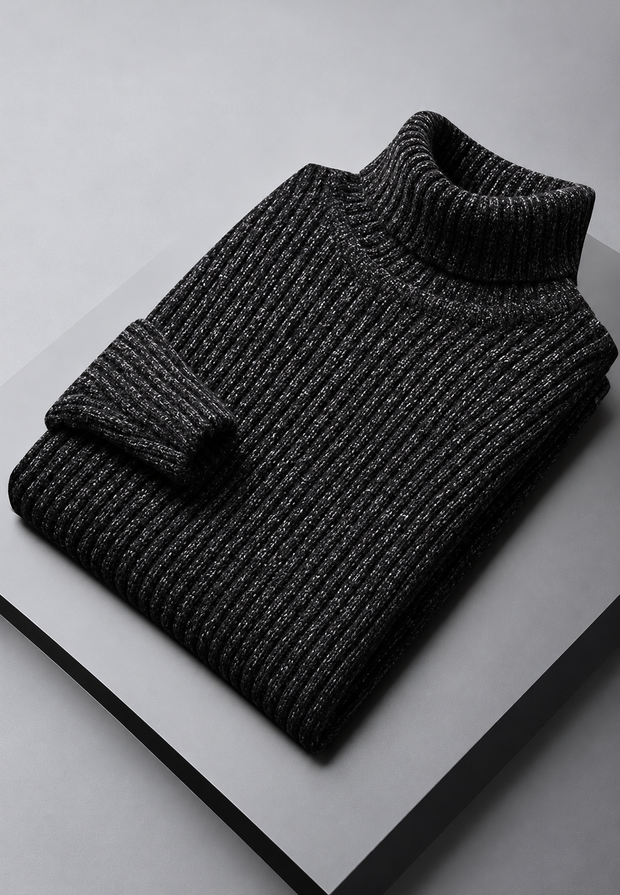 Herren Rollkragenpullover Rippstrick mit Struktur – Nereo
