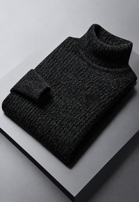 Herren Rollkragenpullover Rippstrick mit Struktur – Nereo