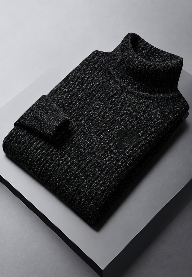 Herren Rollkragenpullover Rippstrick mit Struktur – Nereo