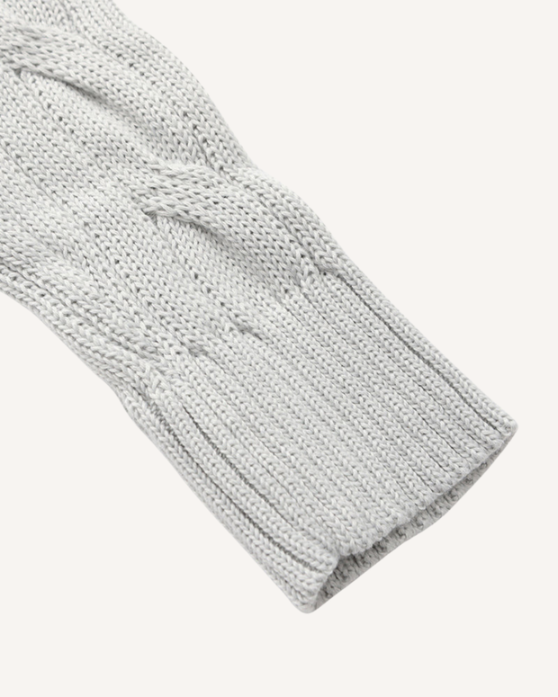 Herrenpullover Halbzip mit Zopfmuster & Stehkragen – Moritz
