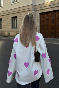 Oversize-Strickpullover mit Herzchen – Barissa