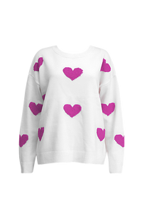 Oversize-Strickpullover mit Herzchen – Barissa