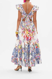 Juni - Maxikleid mit Blumenmuster und Rüschen