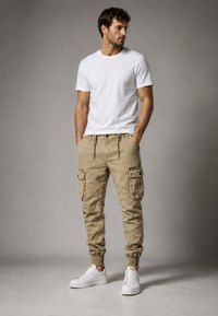 Herren-Jogginghose im Cargo-Stil mit mehreren Taschen und Reißverschluss – Nicolai