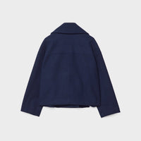 Kurze Damen-Wolljacke mit doppelreihigen Knöpfen - Heidi