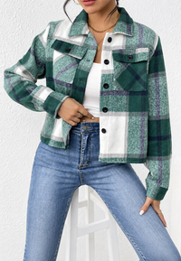 Karierte Jacke mit Taschen – Nadorine