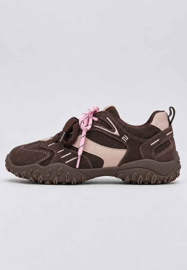 Damen Chunky Sneaker mit Materialmix & voluminöser Sohle – Brina