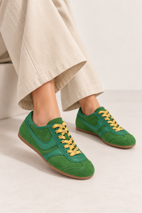 Damen Barefoot Sneaker Retro-Stil mit Materialmix – Alinda